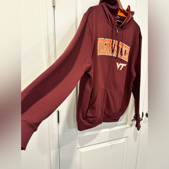 Virginia Tech Hokies Men’s Colosseum Full Zip embroidered Hoodie XL - NWOT - Picture 5 of 10
